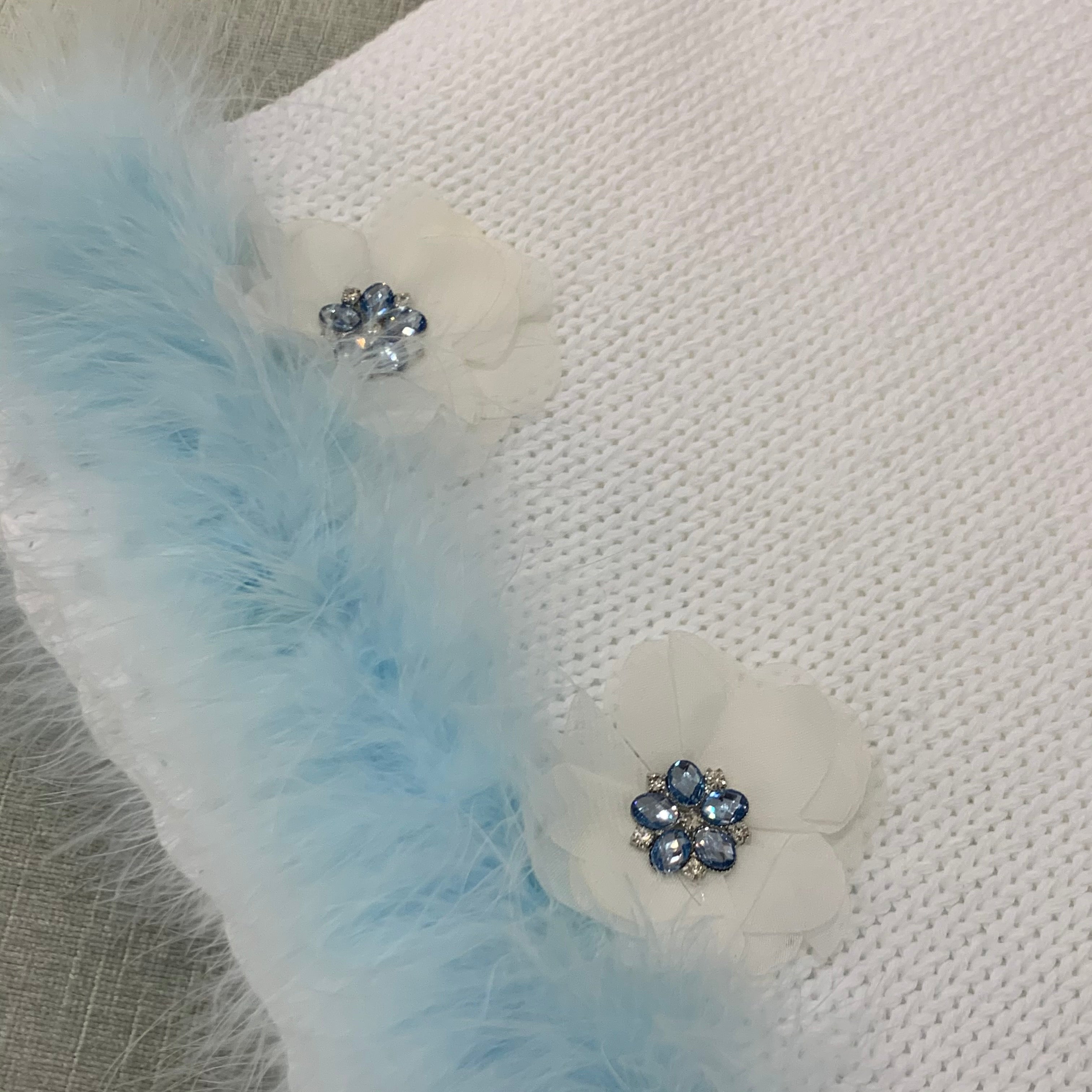 Blue Marabou Blanket